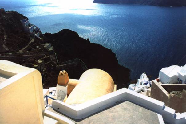 Zonsondergang op Santorini