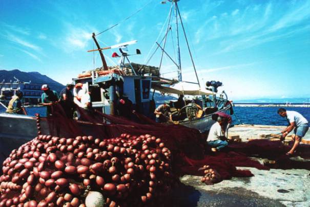 Vissers op Thassos